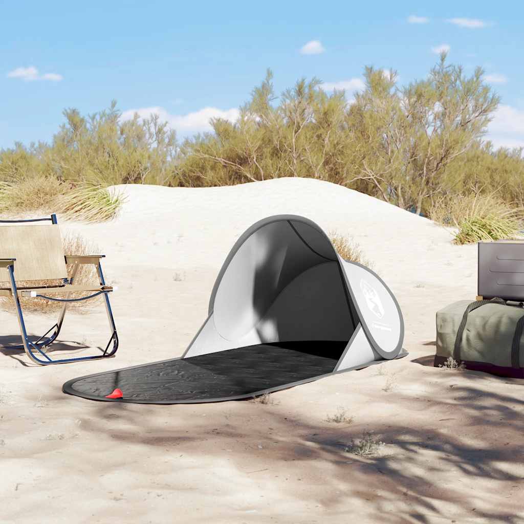 vidaXL Tienda de playa pop-up impermeable gris - Image 3