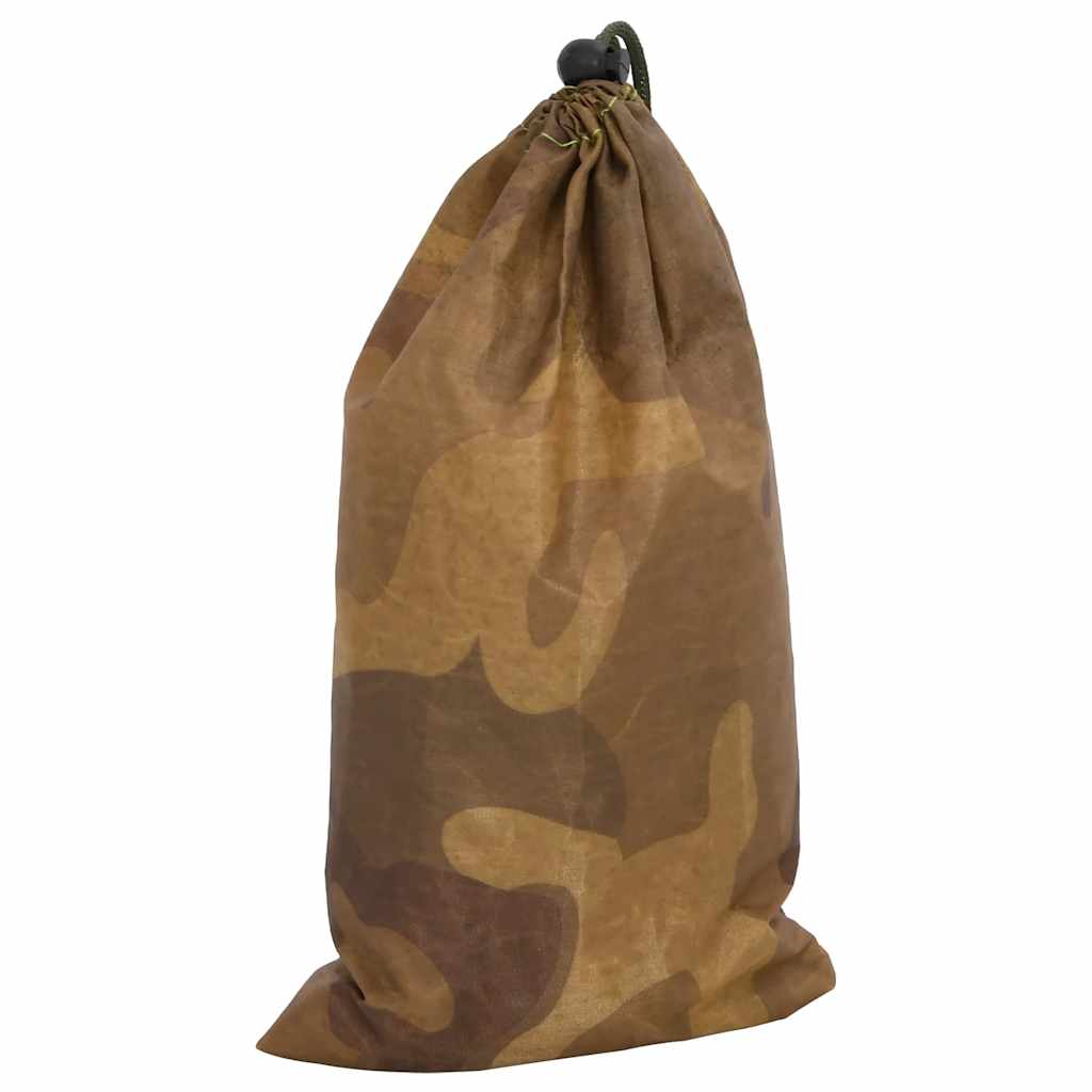 vidaXL Red de camuflaje con bolsa de almacenamiento arena 519x142 cm - Image 5