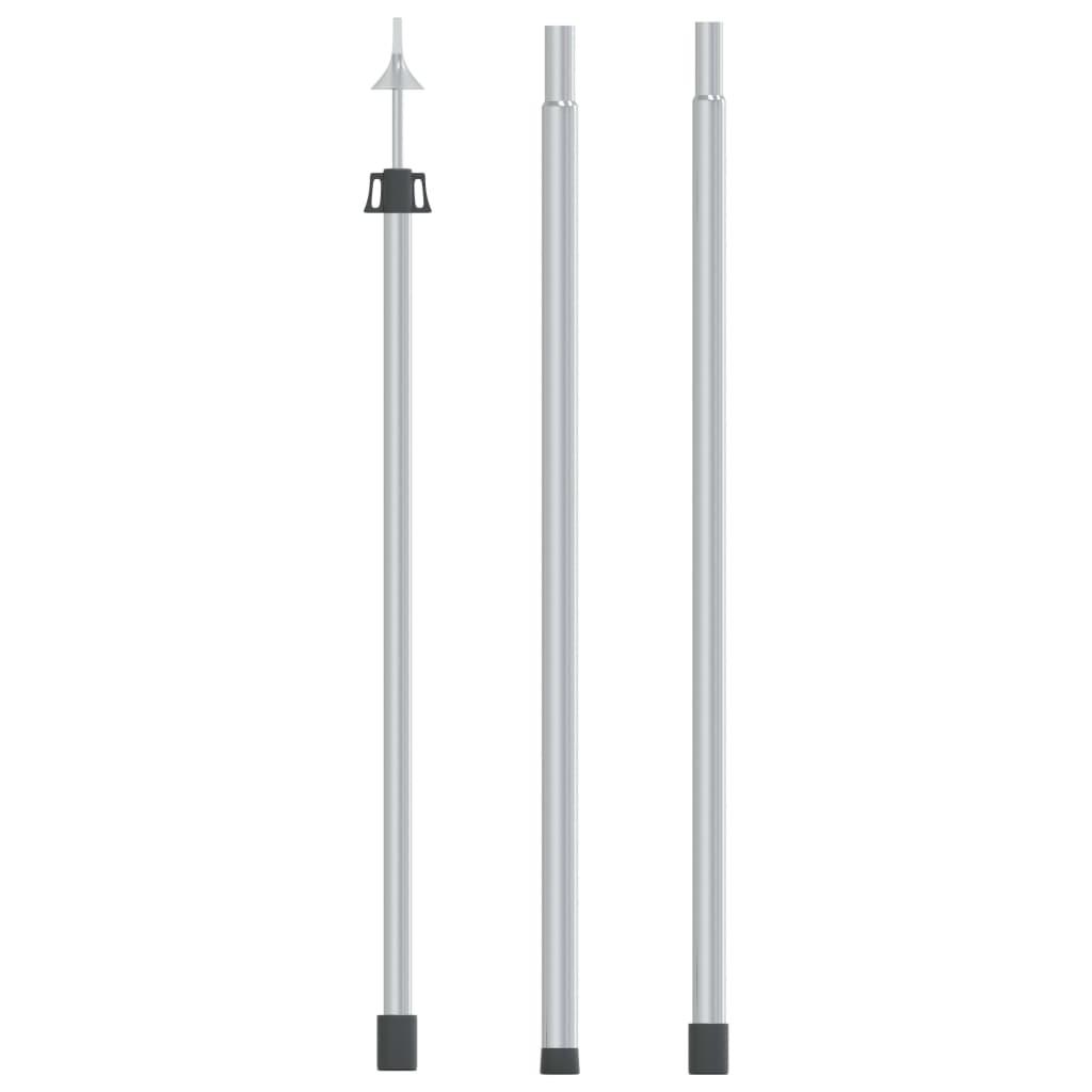 vidaXL Poste telescópico de toldo acero galvanizado 102-260 cm