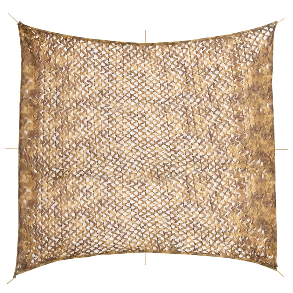 vidaXL Red de camuflaje con bolsa de almacenamiento arena 416x402 cm