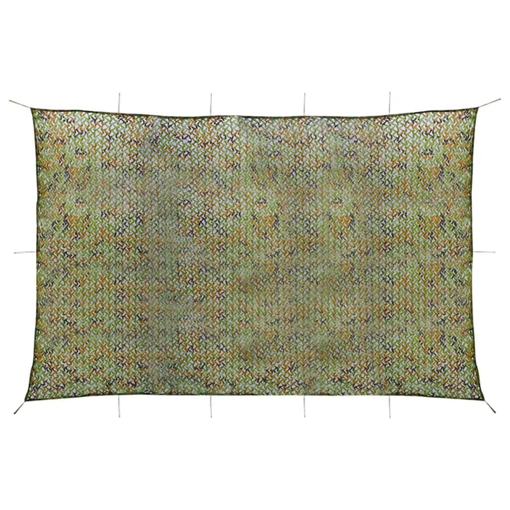 vidaXL Red de camuflaje con bolsa de almacenamiento verde 6x7 m