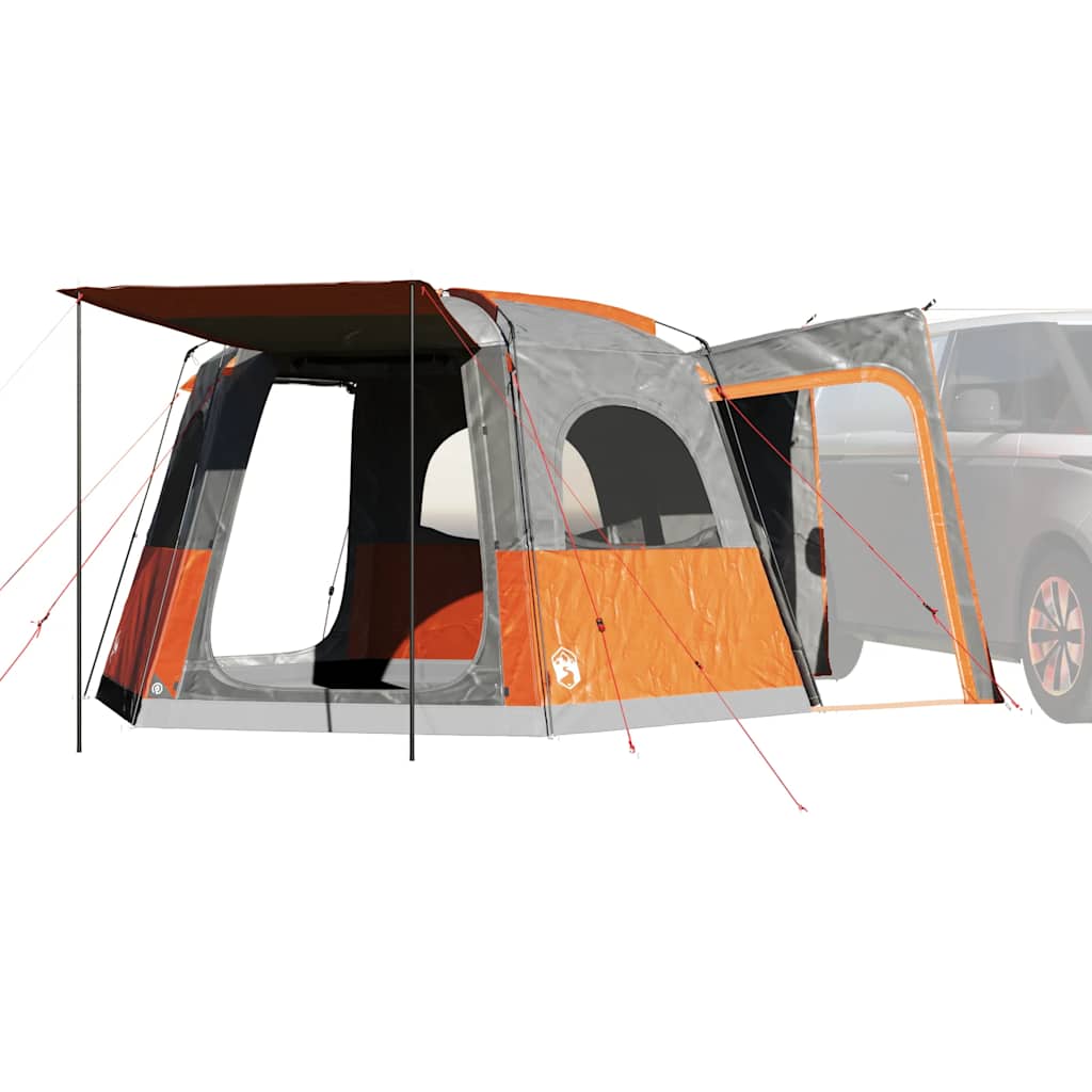 vidaXL Tienda de campaña de coche 4 personas impermeable gris-naranja