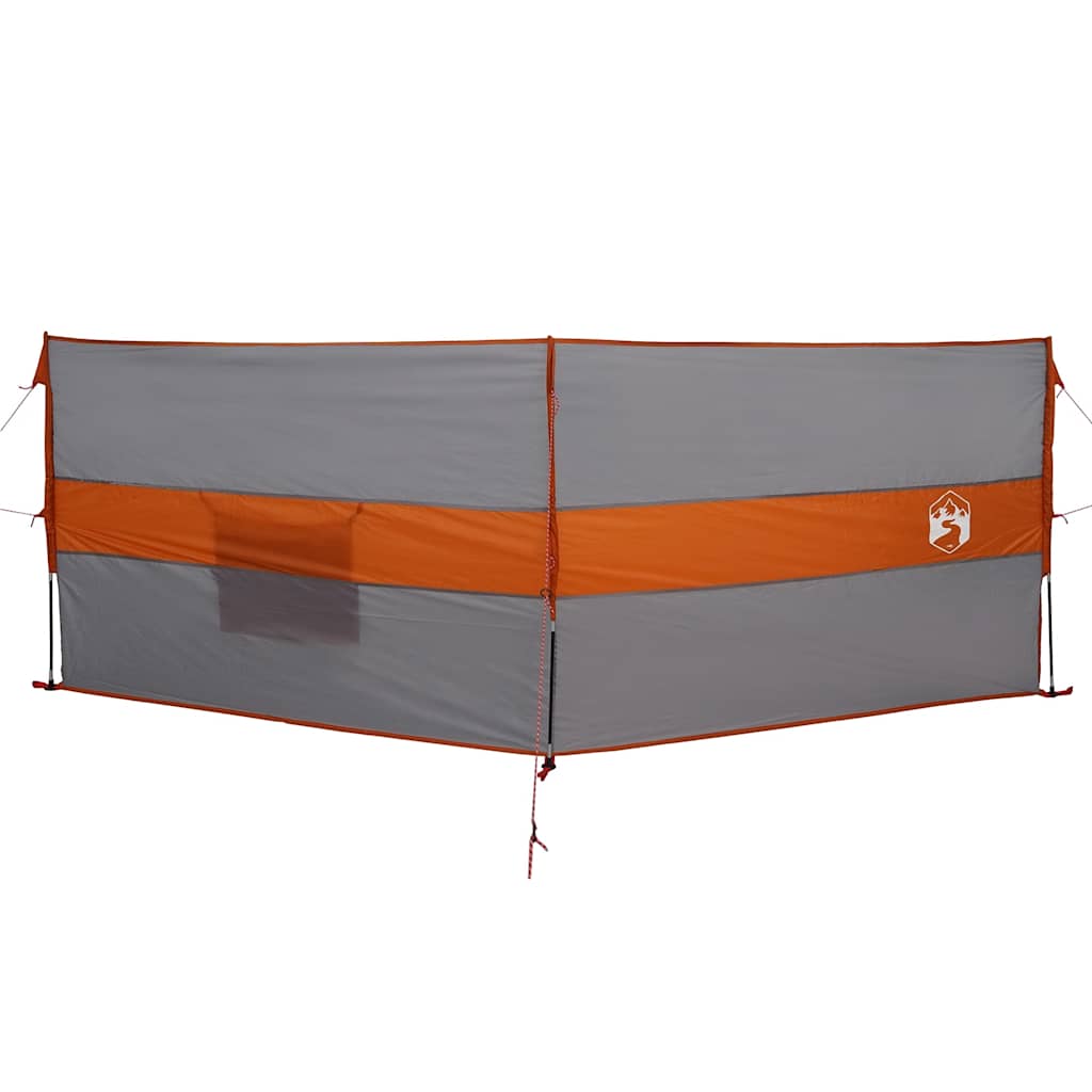 vidaXL Cortaviento de camping impermeable gris naranja 344x120 cm - Image 4