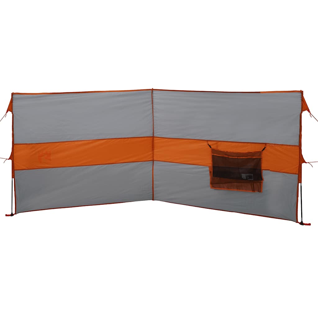 vidaXL Cortaviento de camping impermeable gris naranja 344x120 cm - Image 6