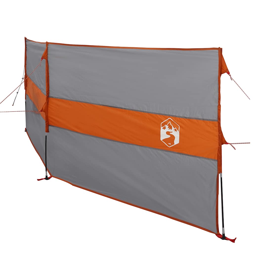 vidaXL Cortaviento de camping impermeable gris naranja 344x120 cm - Image 5