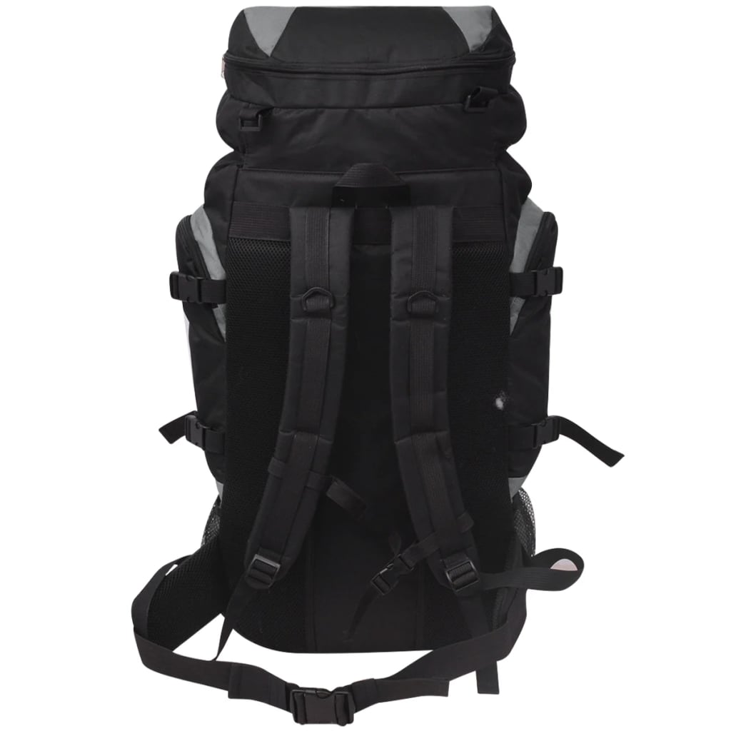 vidaXL Mochila de senderismo XXL negro y gris 75 l - Image 4