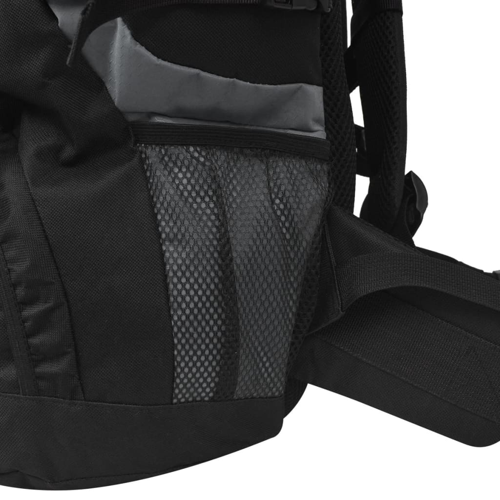 vidaXL Mochila de senderismo XXL negro y gris 75 l - Image 6
