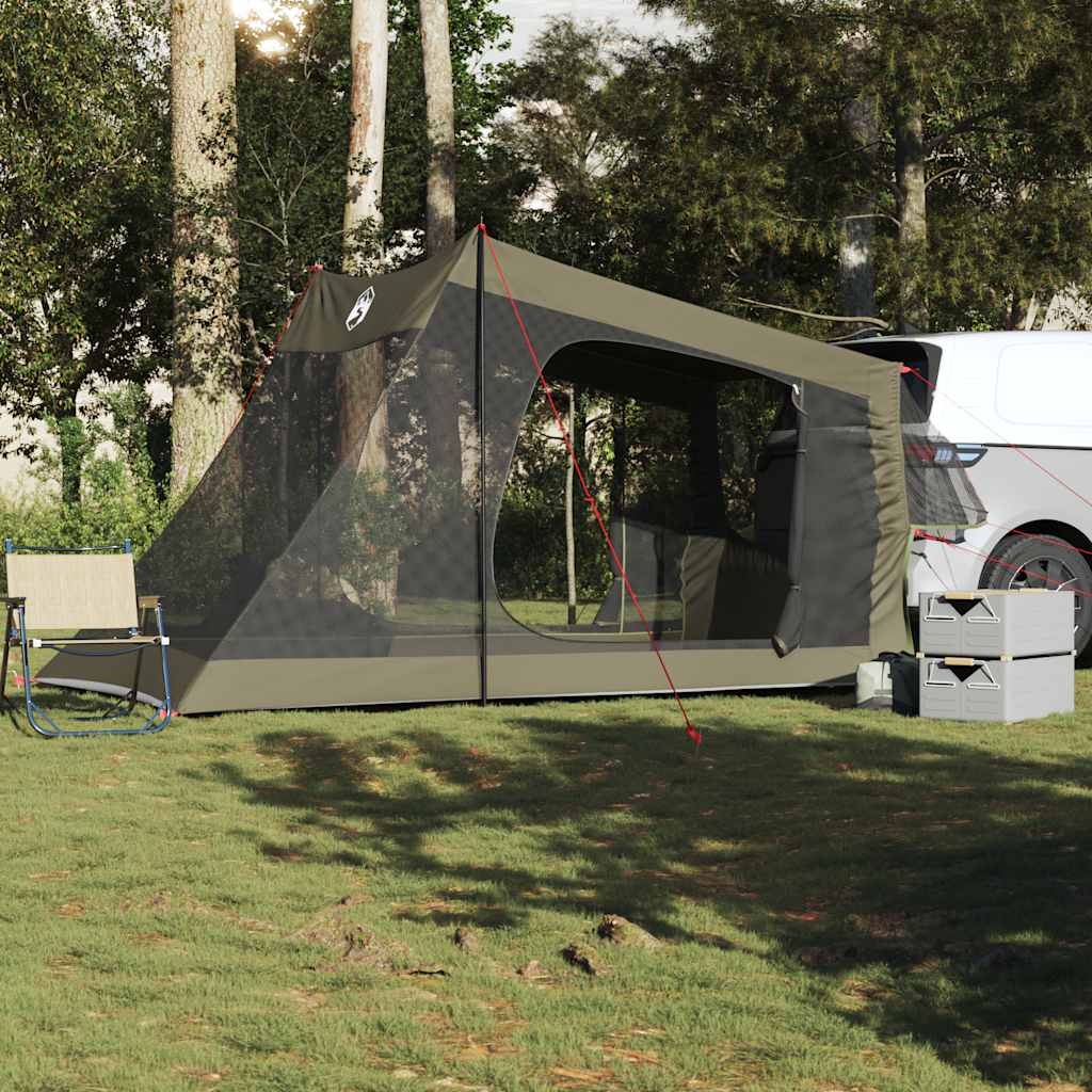 vidaXL Tienda de coche para 2 personas impermeable verde oliva