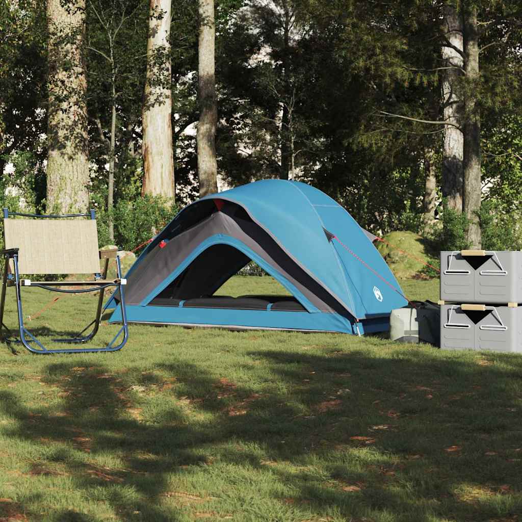vidaXL Tienda de campaña para 1 persona impermeable azul