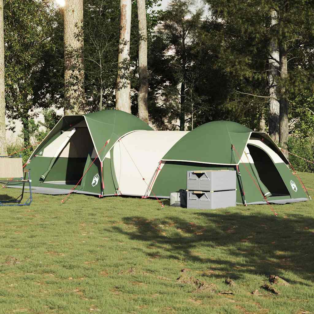 vidaXL Tienda de campaña para 5 personas impermeable verde