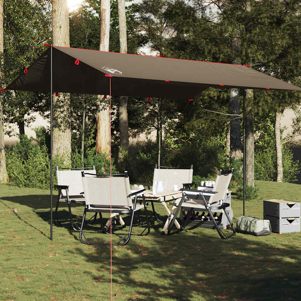 vidaXL Lona de camping impermeable marrón 406x306 cm