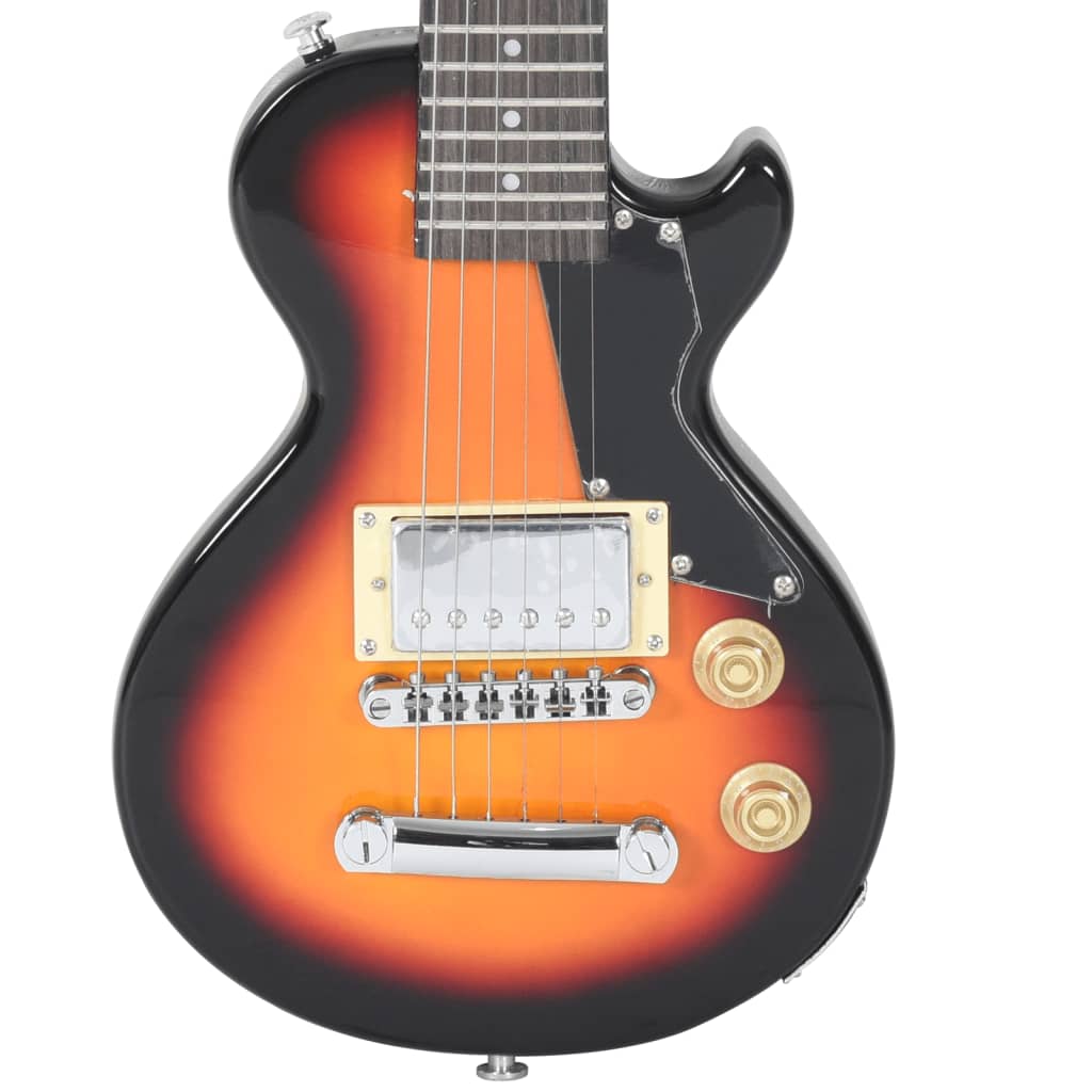 vidaXL Guitarra eléctrica para niños con funda marrón y negro 3/4 30" - Image 6