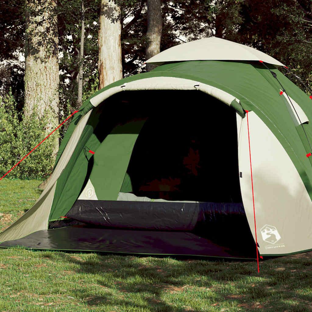 vidaXL Tienda de campaña iglú 3 personas apertura rápida verde