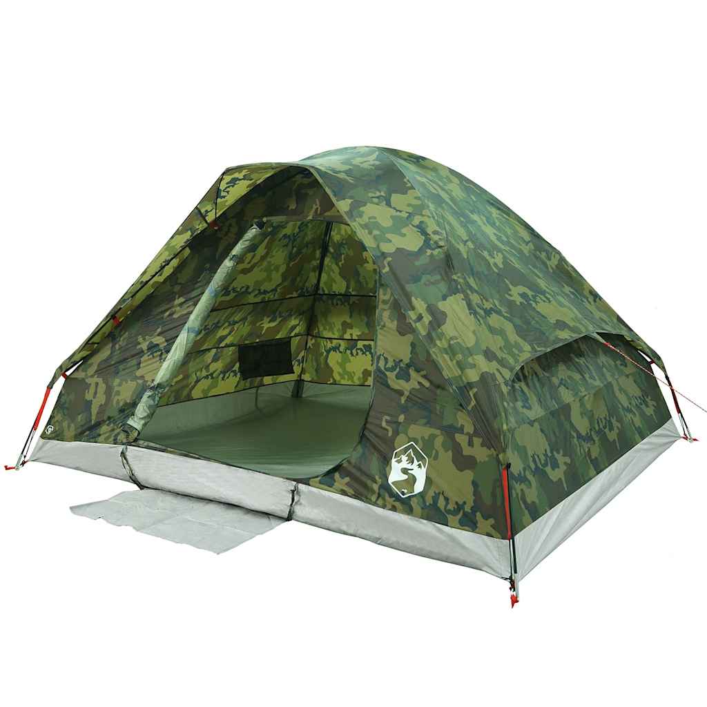 vidaXL Tienda de campaña iglú para 2 personas impermeable camuflaje - Image 4