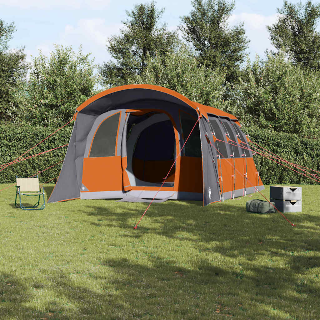 vidaXL Carpas con techo Gris y naranja 576 x 325 x 213 cm Poliéster