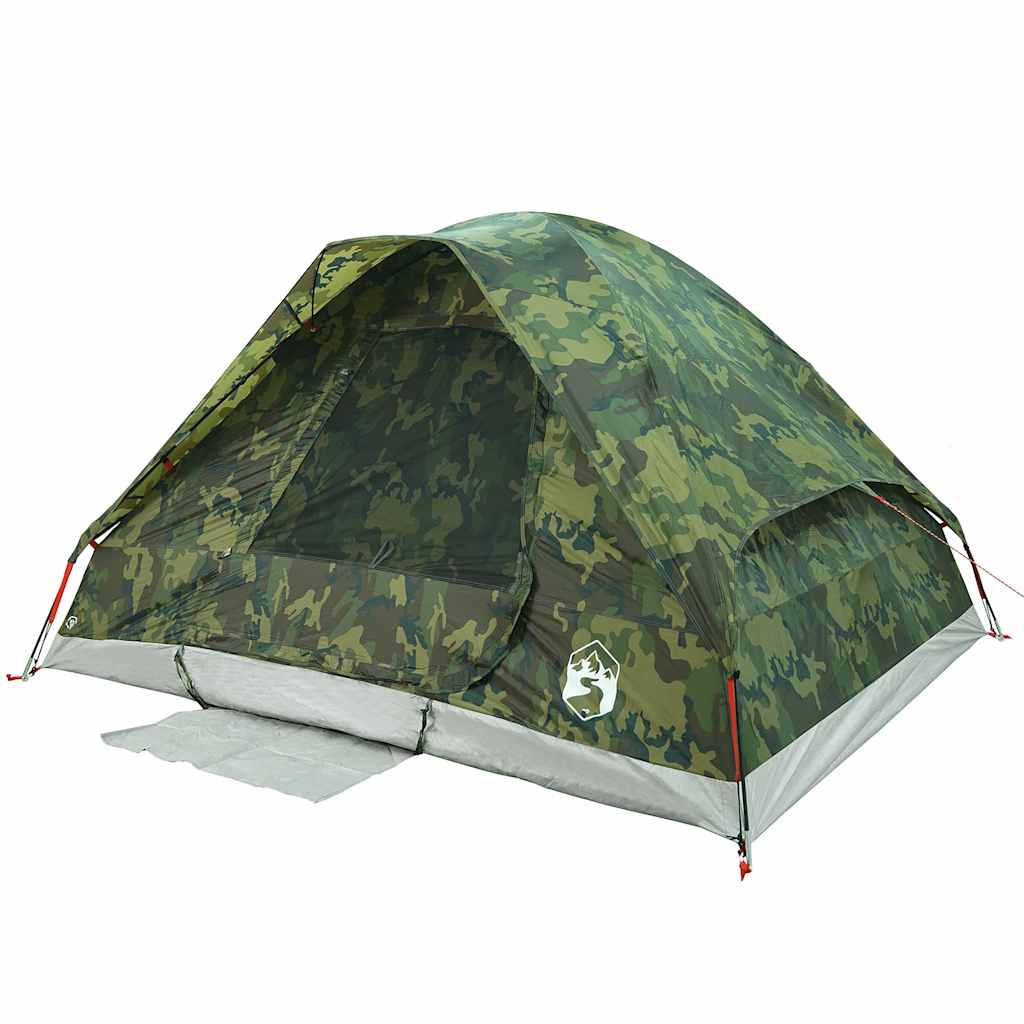 vidaXL Tienda de campaña iglú para 2 personas impermeable camuflaje - Image 6