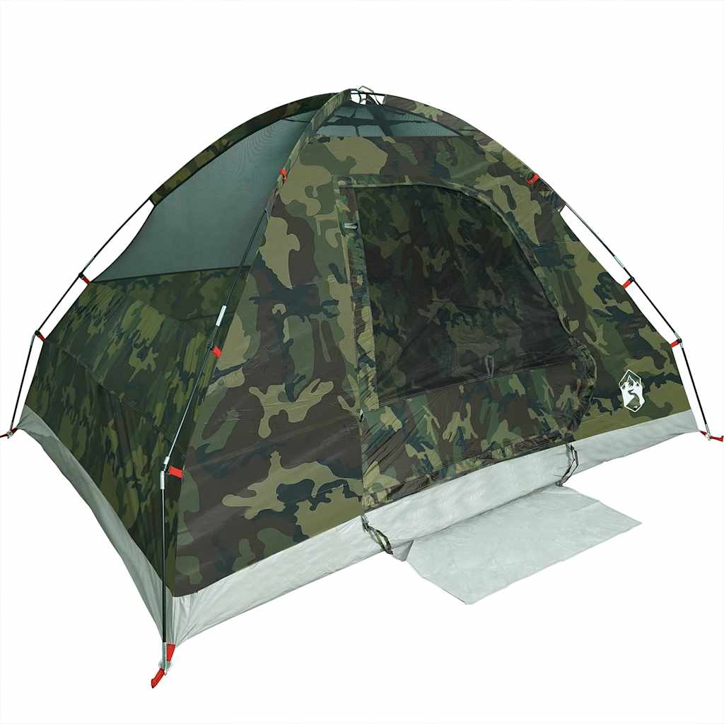vidaXL Tienda de campaña iglú para 2 personas impermeable camuflaje - Image 5