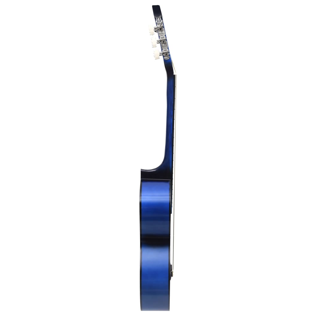 vidaXL Guitarra clásica para principiantes con funda azul 4/4 39" - Image 4