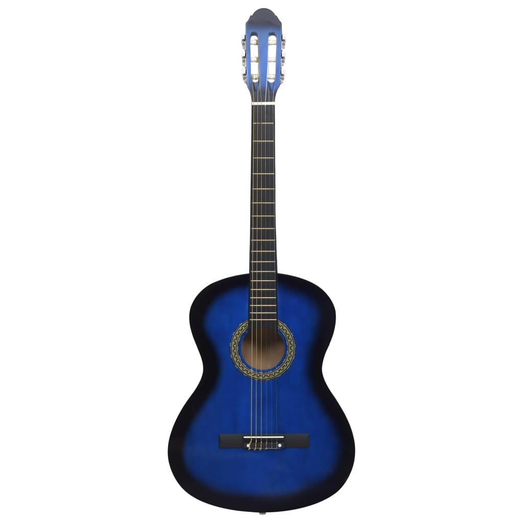 vidaXL Guitarra clásica para principiantes con funda azul 4/4 39" - Image 3