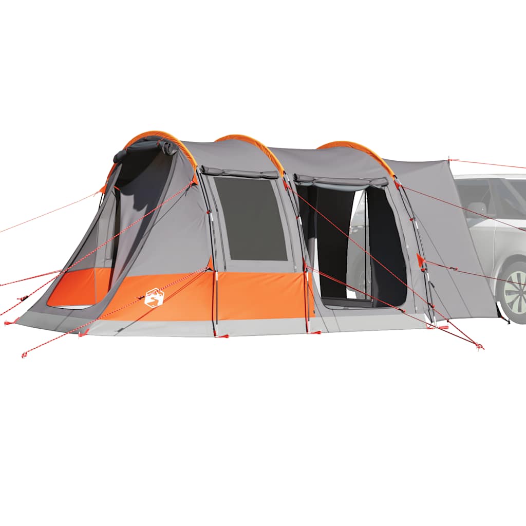 vidaXL Tienda de campaña de coche 2 personas impermeable gris-naranja