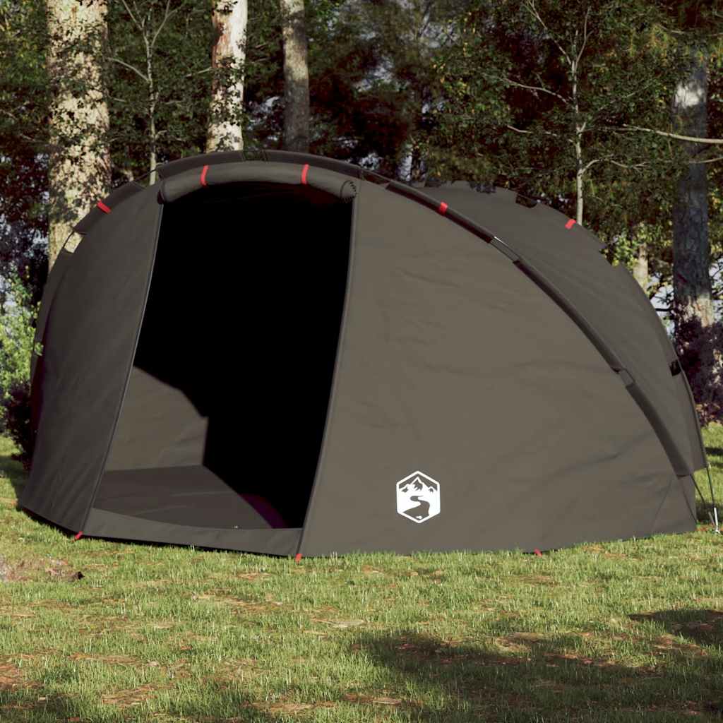 vidaXL Tienda de pesca para 5 personas impermeable marrón