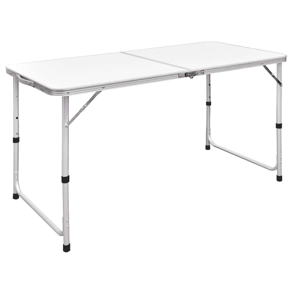 vidaXL Mesa de camping plegable ajustable 120x60 cm
