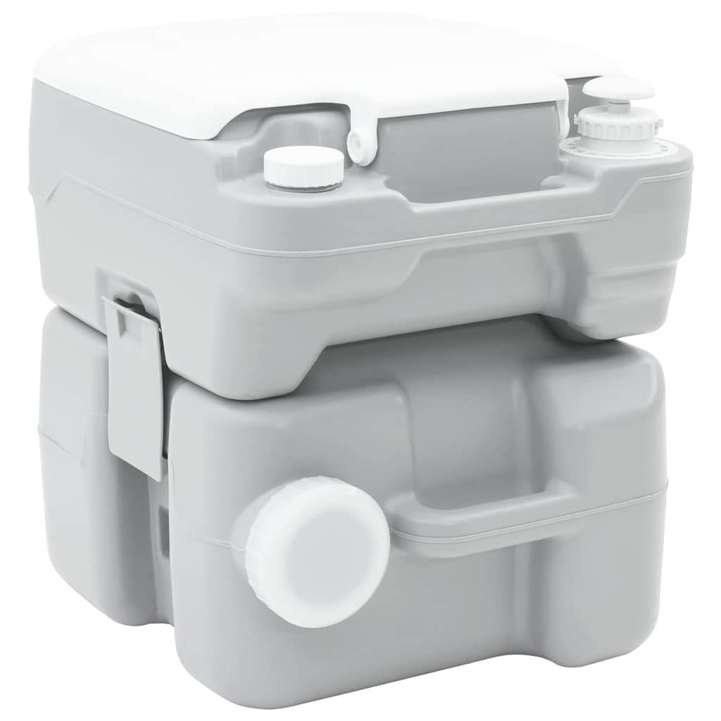 vidaXL Inodoro de Camping Gris 41.5 x 36.5 x 42 cm - Image 3