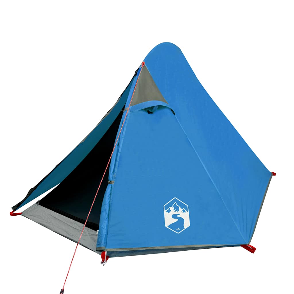 vidaXL Tienda de campaña iglú para 2 personas impermeable azul - Image 4