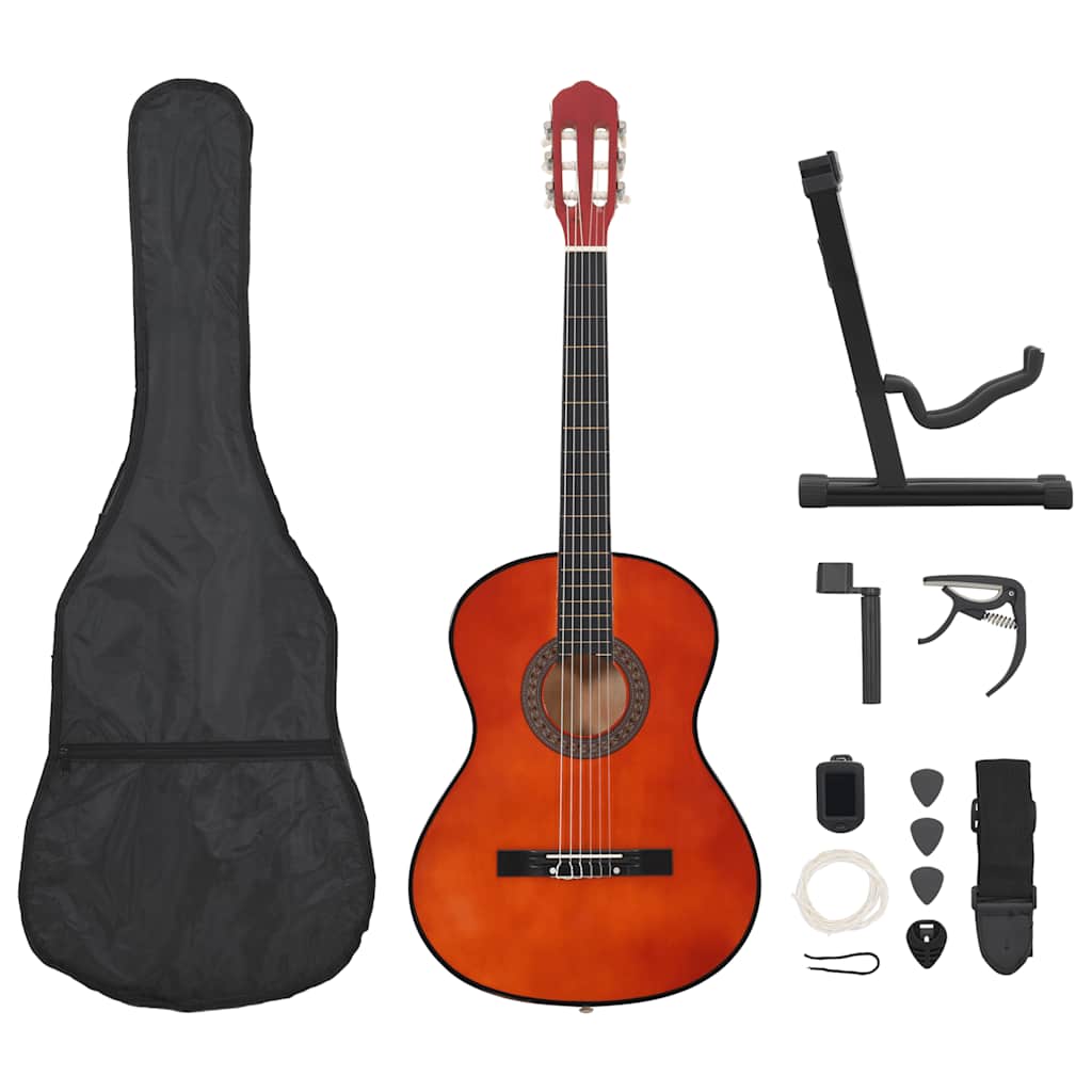 vidaXL Set de guitarra clásica para principiantes 12 piezas 4/4 39"