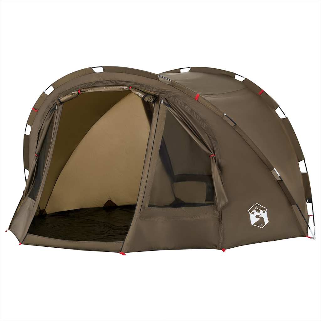vidaXL Tienda de pesca 4 personas impermeable verde oliva - Image 5