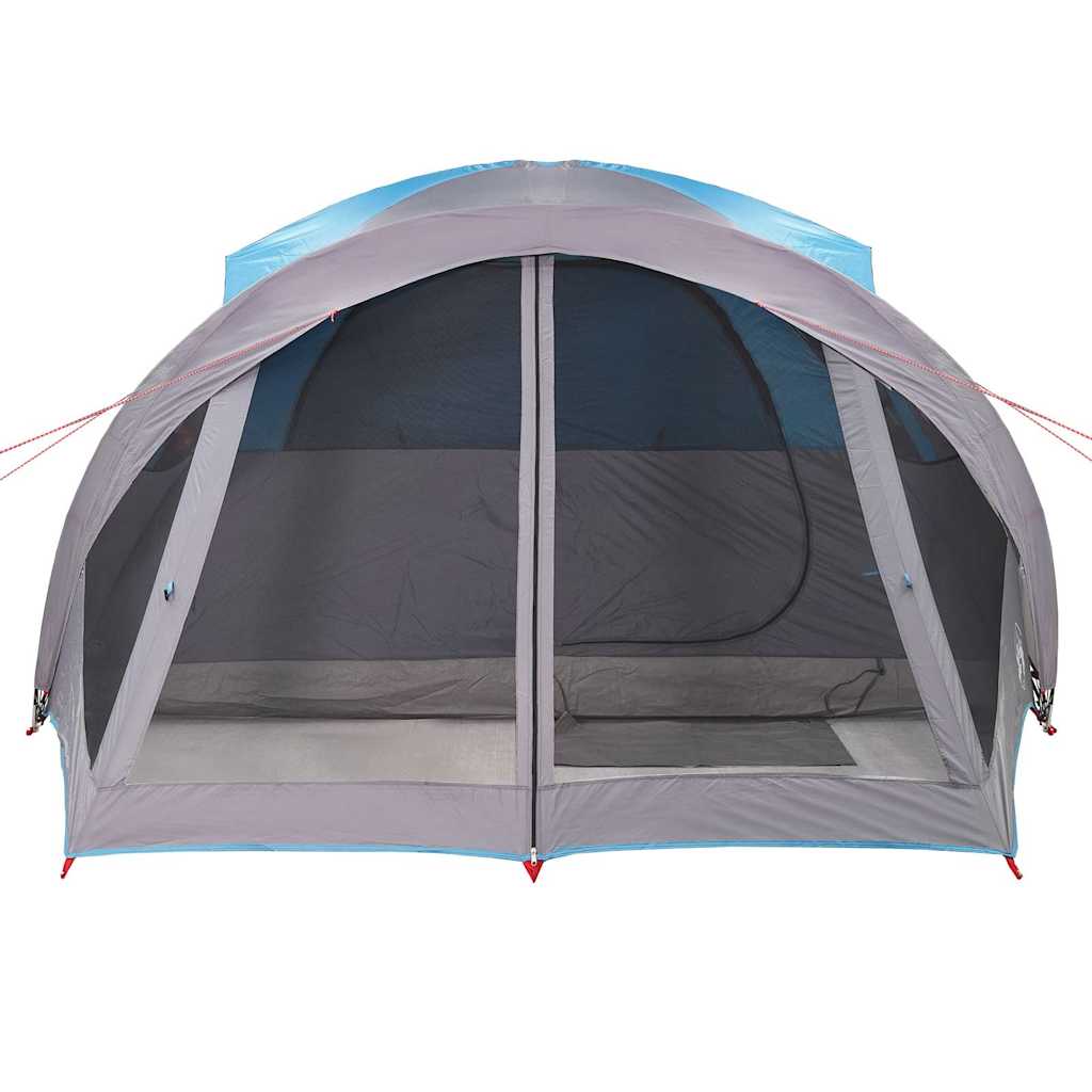 vidaXL Tienda de campaña familiar túnel 6 personas impermeable azul - Image 6