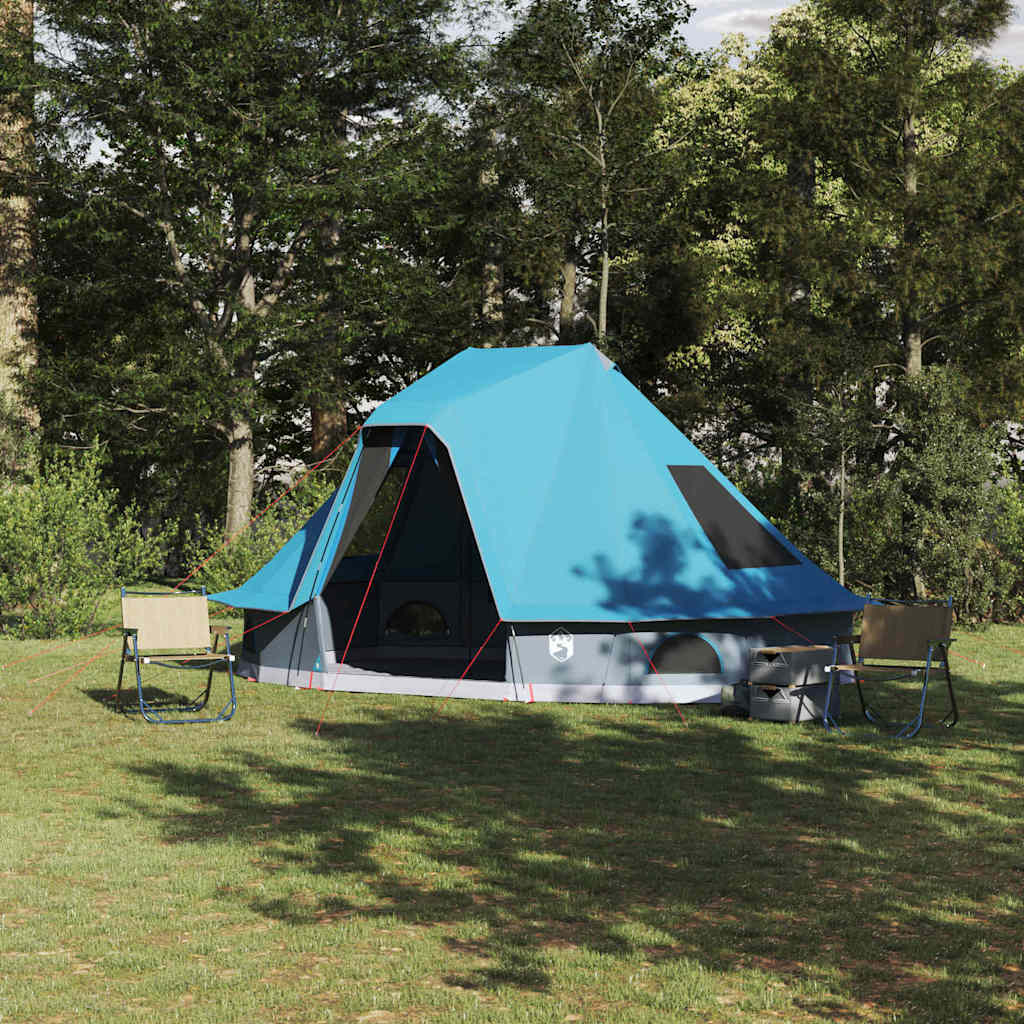 vidaXL Tienda Tipi Familiar con techo Manual Azul 466 x 310 x 240 cm
