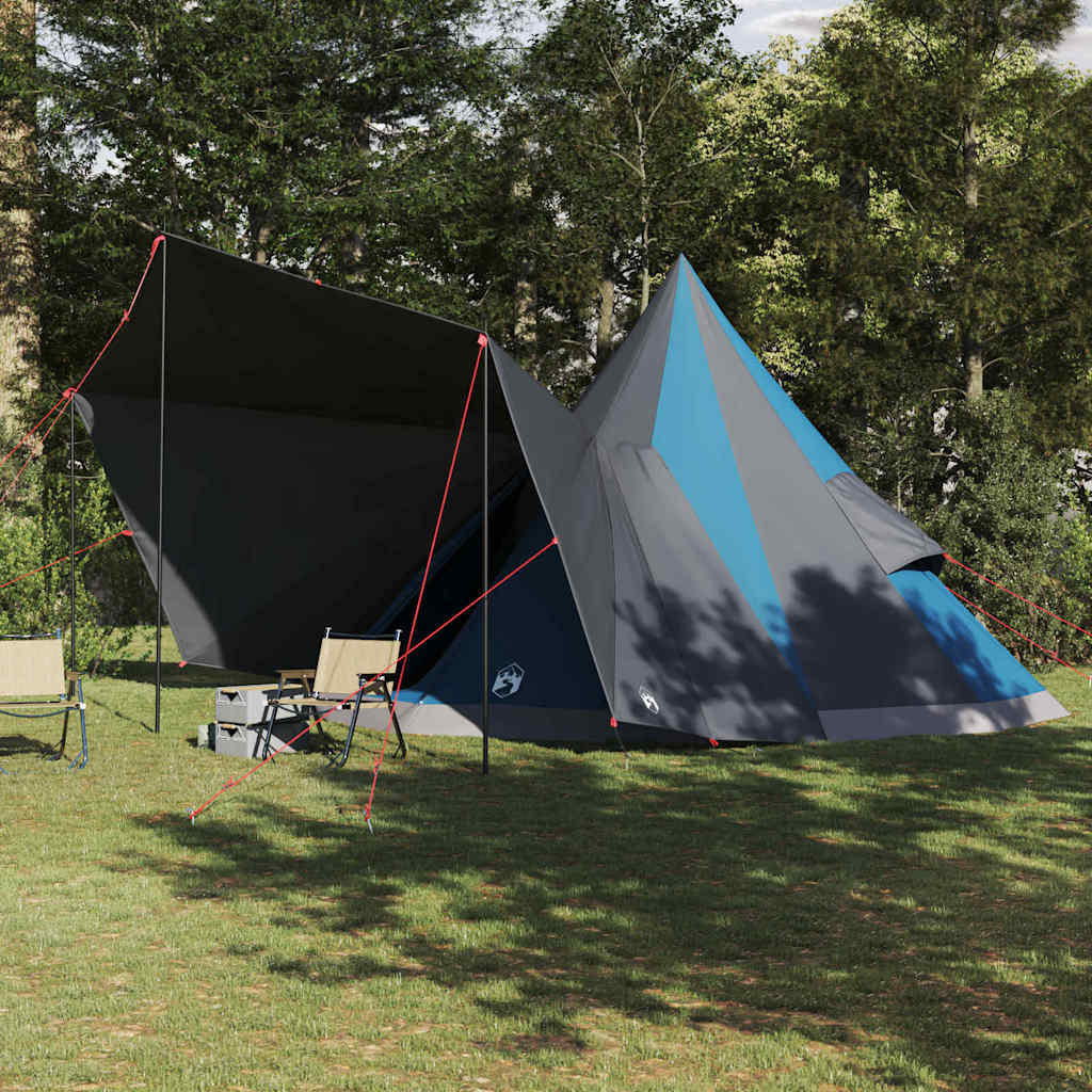 vidaXL Tienda Tipi Familiar con techo Azul y gris 510 x 690 x 330 cm