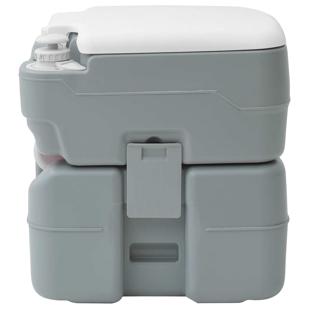 vidaXL Inodoro de Camping Gris 41.5 x 36.5 x 42 cm Plástico - Image 5