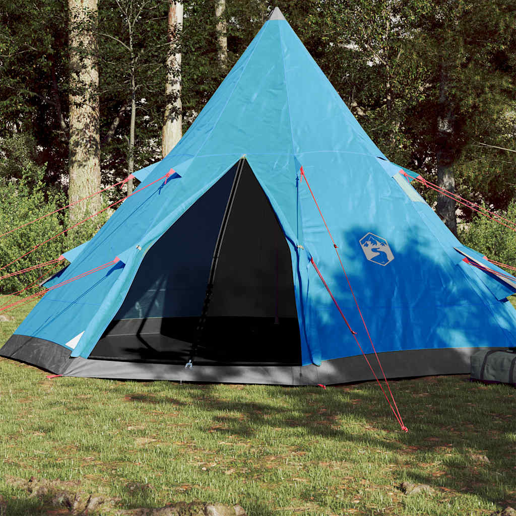 vidaXL Tienda de campaña tipi para 4 personas impermeable azul