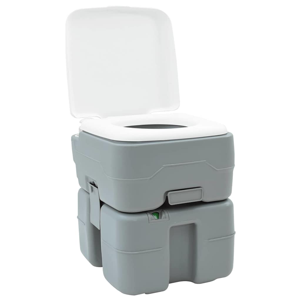 vidaXL Juego de Camping 2 pcs Gris 50.5 x 33 x 103 cm Plástico - Image 6