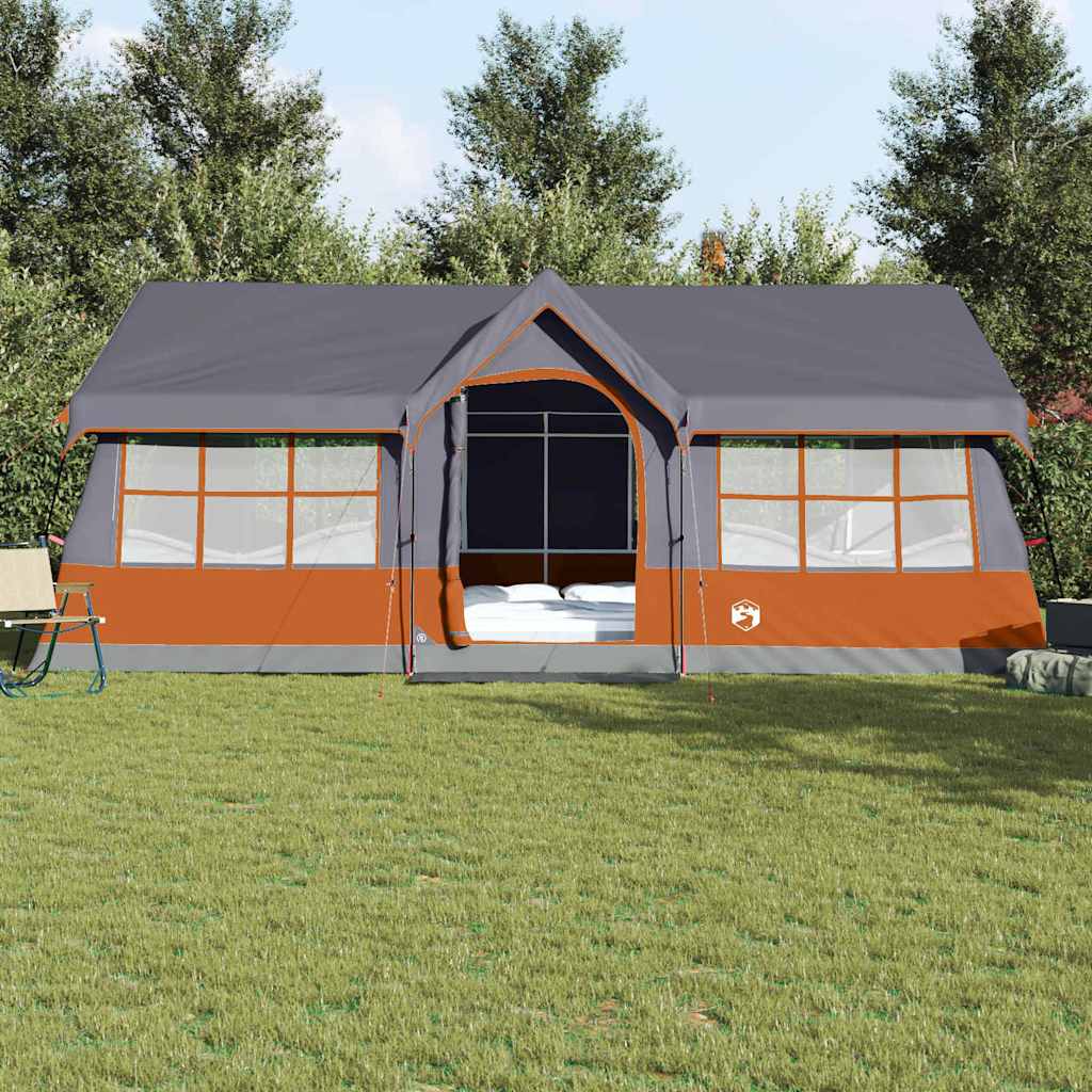 vidaXL Carpas con techo Gris y naranja 622 x 295 x 238 cm Poliéster - Image 4