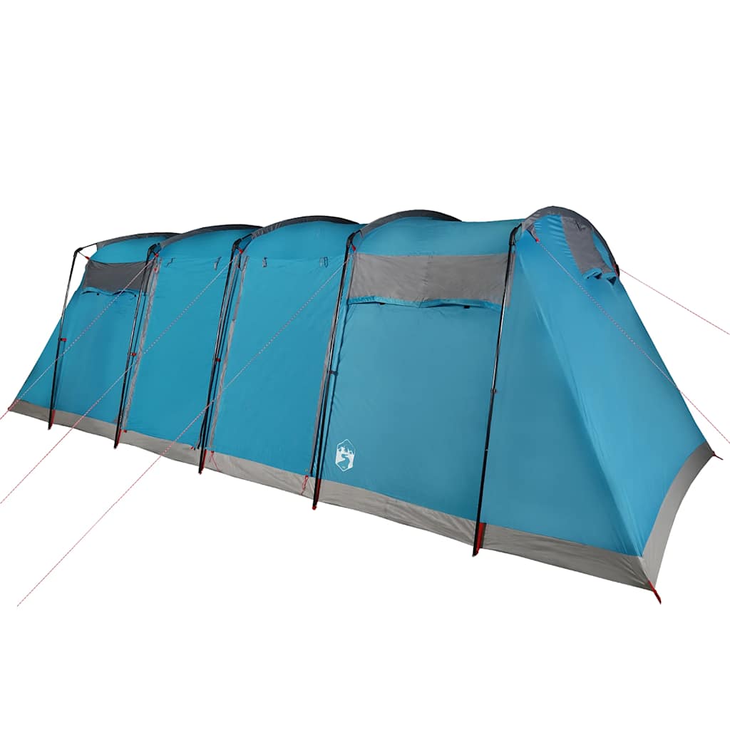 vidaXL Tienda de campaña familiar túnel 10 personas impermeable azul - Image 5