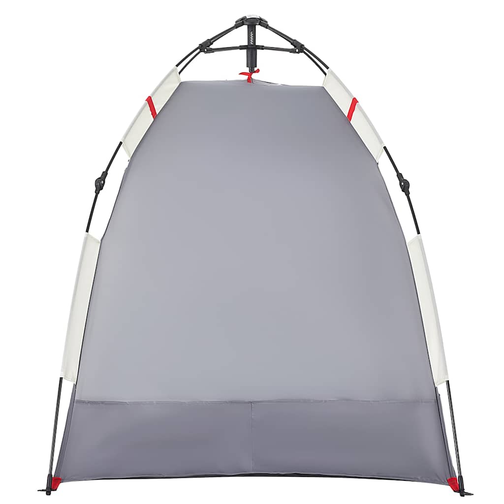 vidaXL Tienda de playa 2 personas impermeable apertura rápida gris - Image 6
