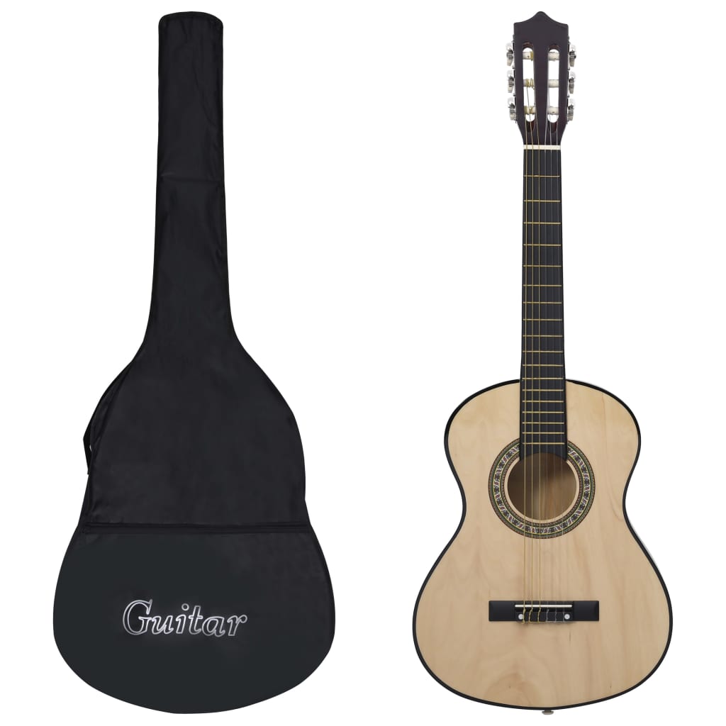 vidaXL Guitarra clásica para principiante y niño con funda 1/2 34"