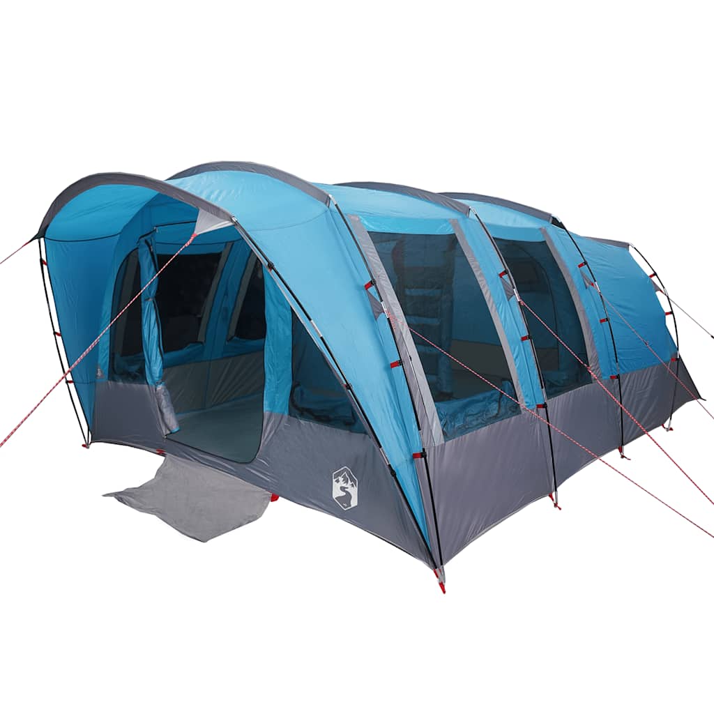 vidaXL Tienda de campaña familiar túnel 8 personas impermeable azul - Image 3