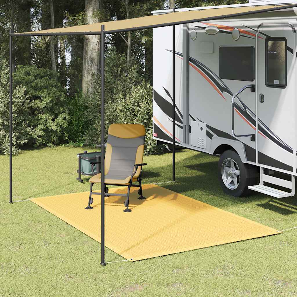 vidaXL Alfombra para tienda de campaña beige 200x300 cm