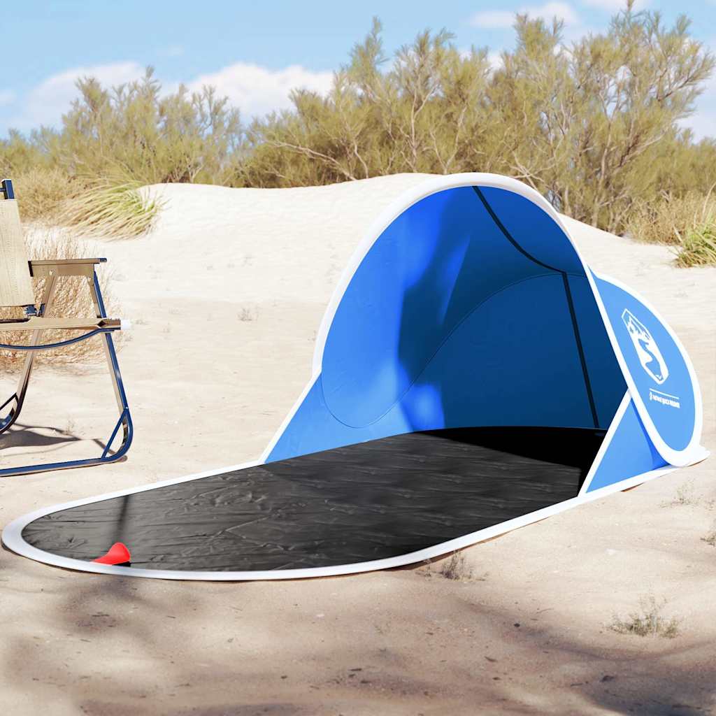 vidaXL Tienda de playa pop-up impermeable azul