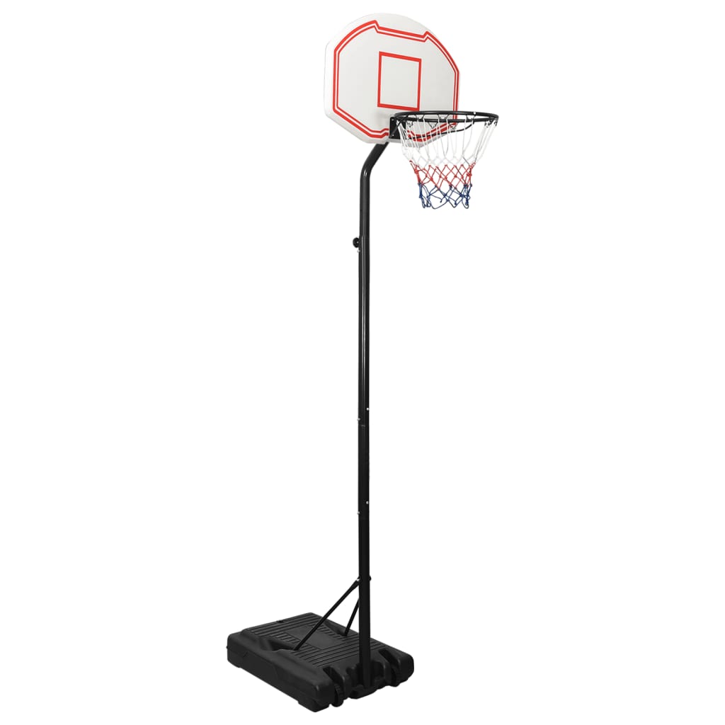vidaXL Canasta de baloncesto polietileno blanco 282-352 cm