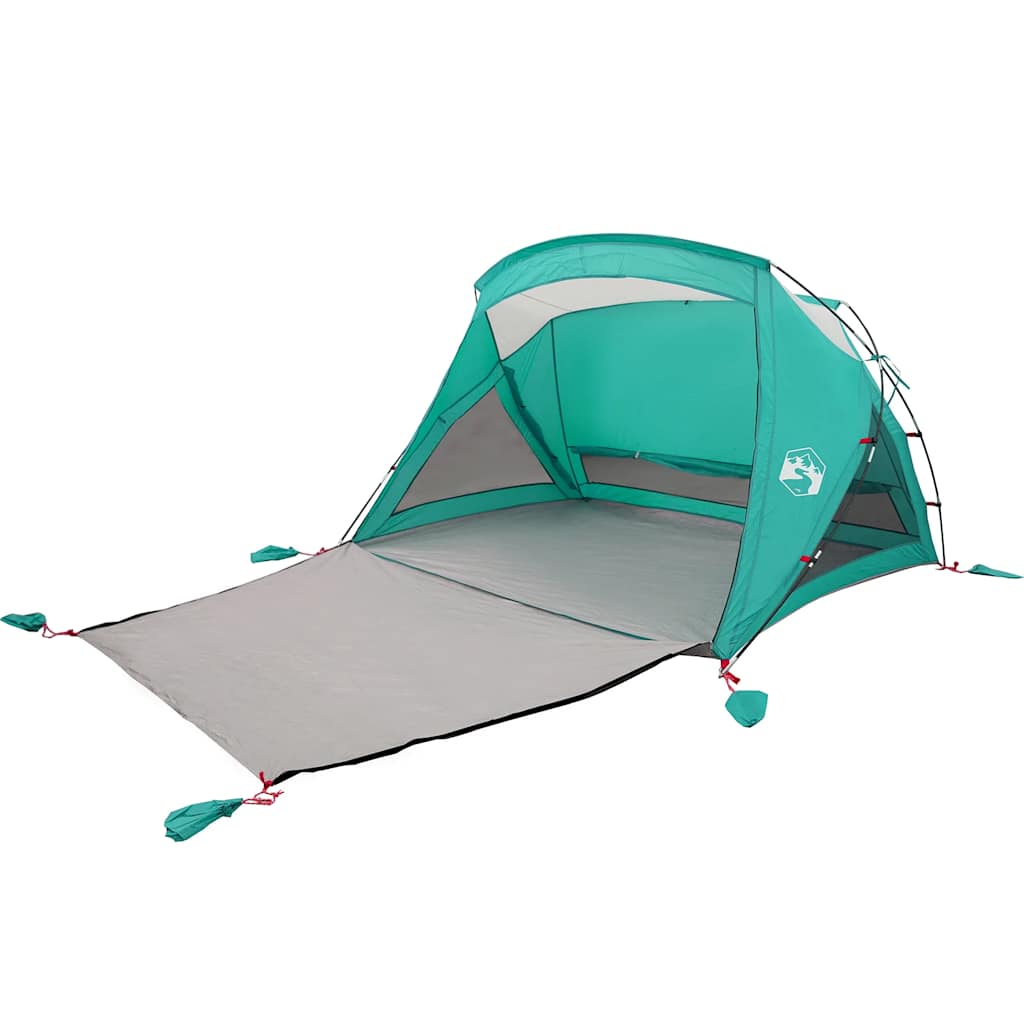 vidaXL Tienda de playa para 2 personas impermeable verde agua - Image 3