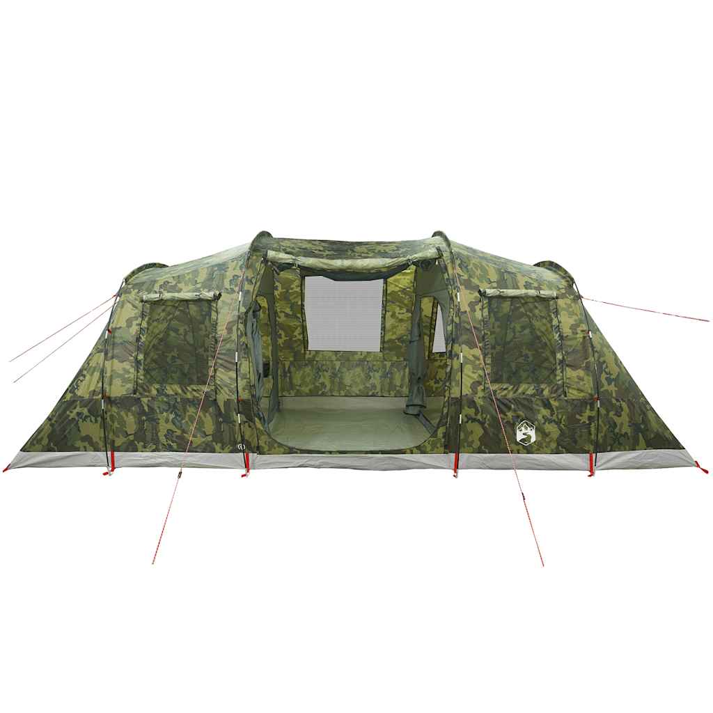 vidaXL Tienda campaña familiar túnel 6 personas impermeable camuflaje - Image 6