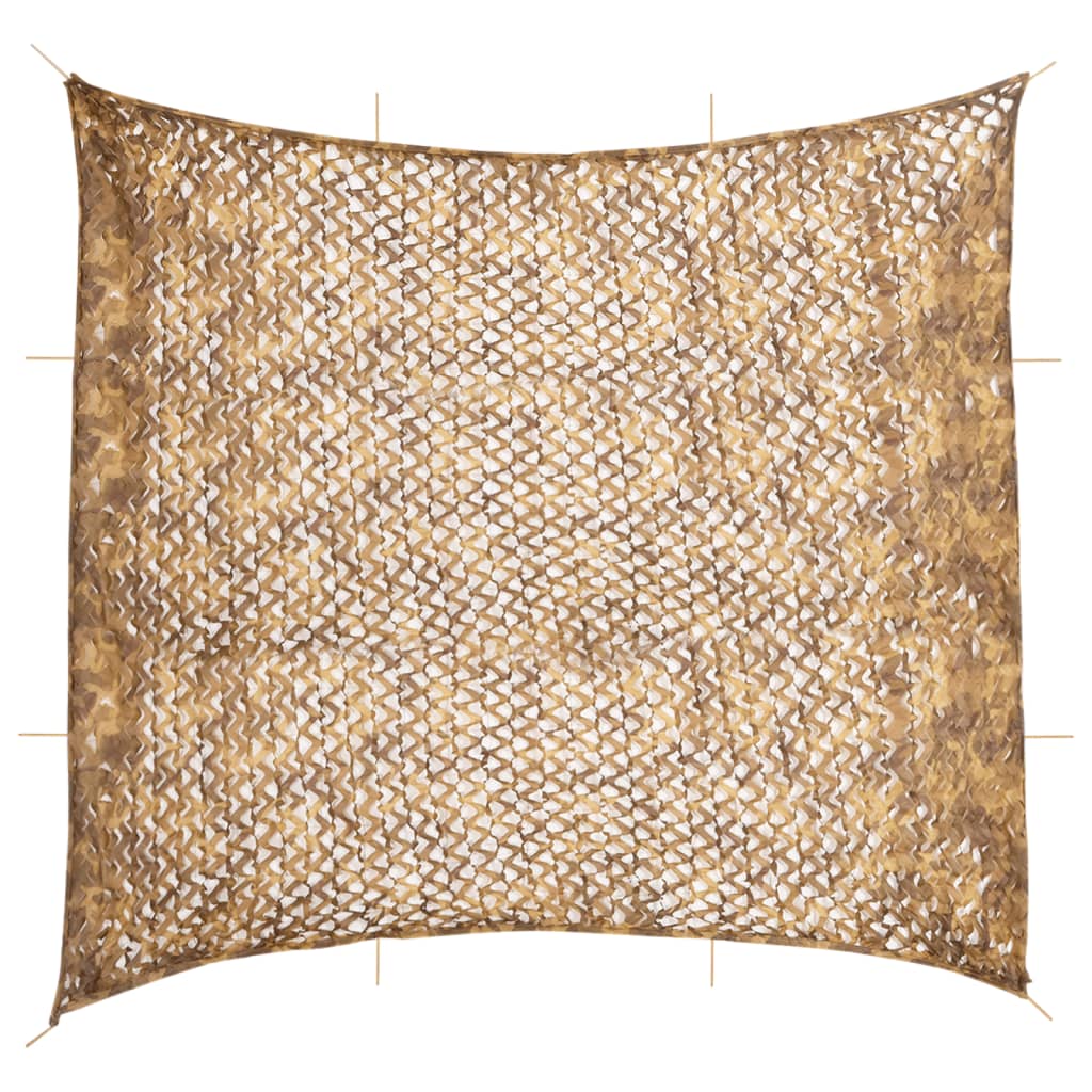 vidaXL Red de camuflaje con bolsa de almacenamiento arena 614x581 cm