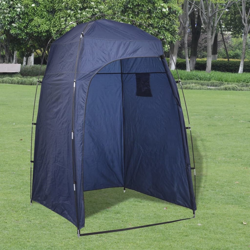 vidaXL Carpa para ducha/WC/vestidor azul