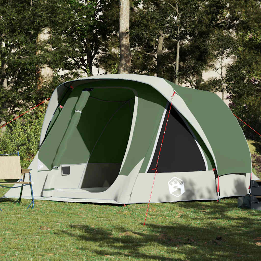 vidaXL Tienda de campaña familiar para 6 personas impermeable verde