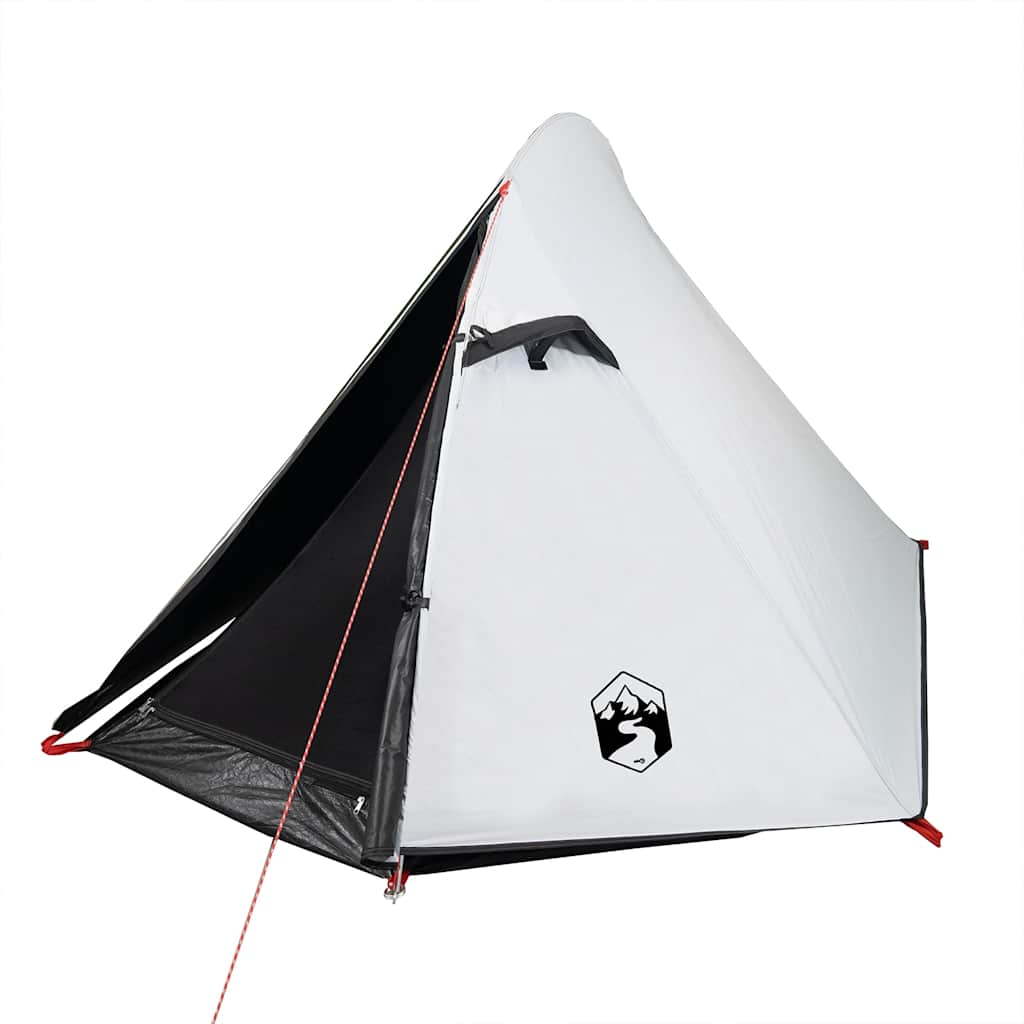vidaXL Tienda de campaña iglú 2 personas tela opaca impermeable blanco - Image 4